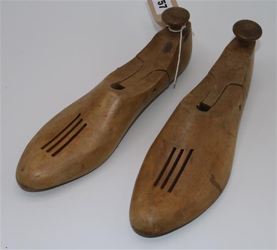 Pair of wooden shoe lasts